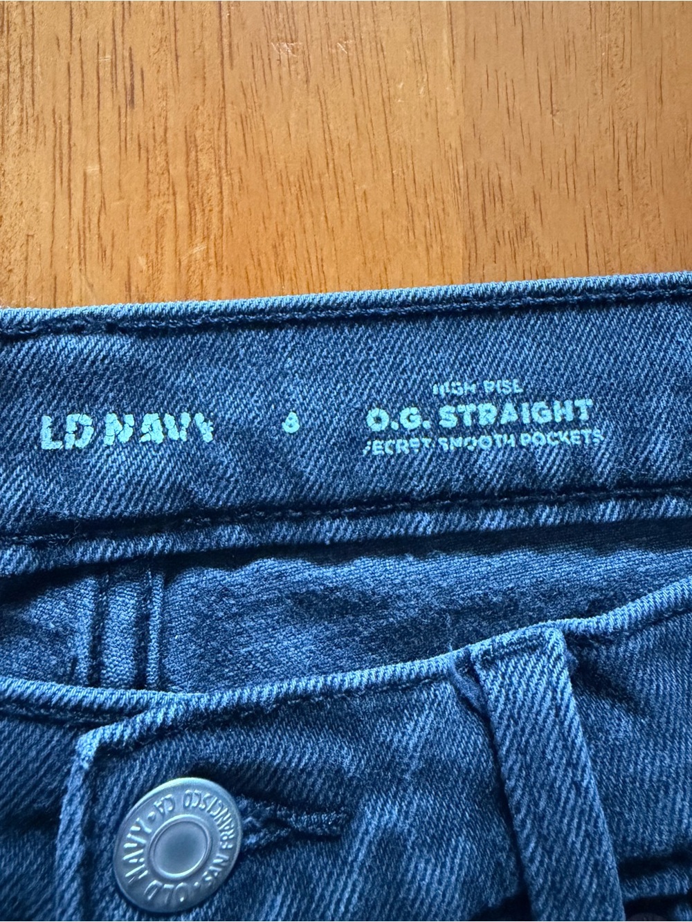 Old Navy Women’s O.G. Straight Jeans — Dark Blue Denim